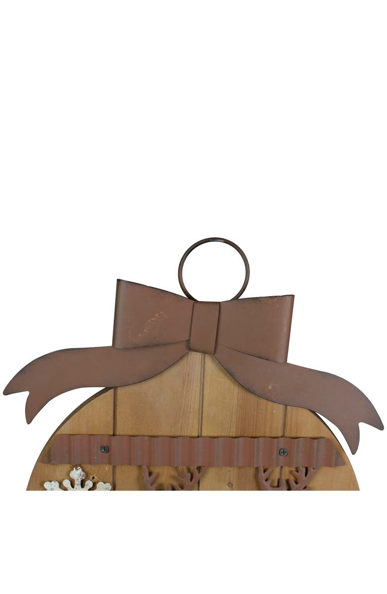 Northlight Rustic Reindeer Christmas Ornament Wall Sign - 17.5", Alternate, color, Beige