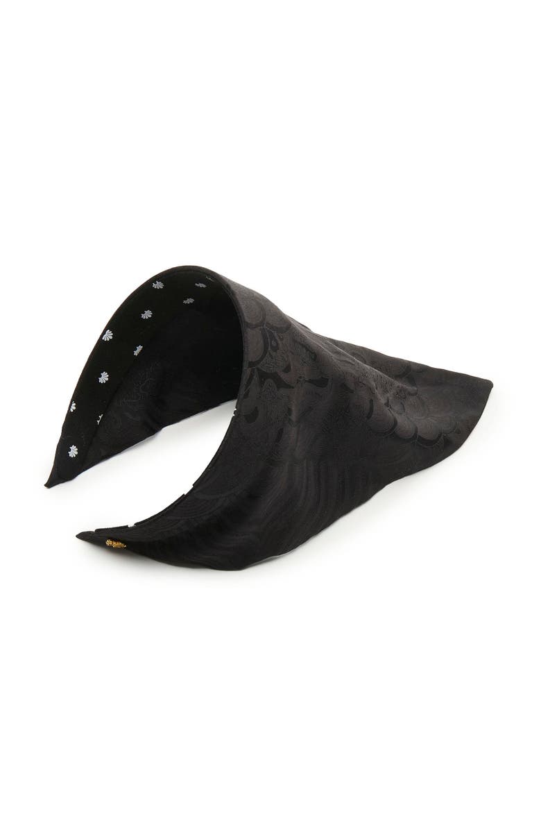 Lele Sadoughi Jackie Hankerchief Headband, Main, color, Jet 001