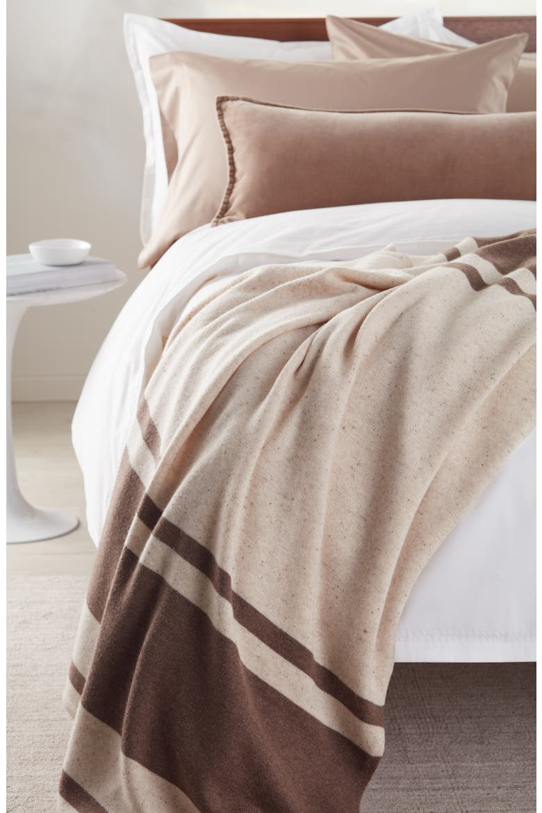 Stripe Wool & Cashmere Throw Blanket, Alternate, color, BEIGE OATMEAL MULTI