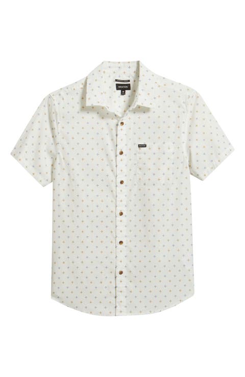 Charter Print Short Sleeve Button-Up Shirt