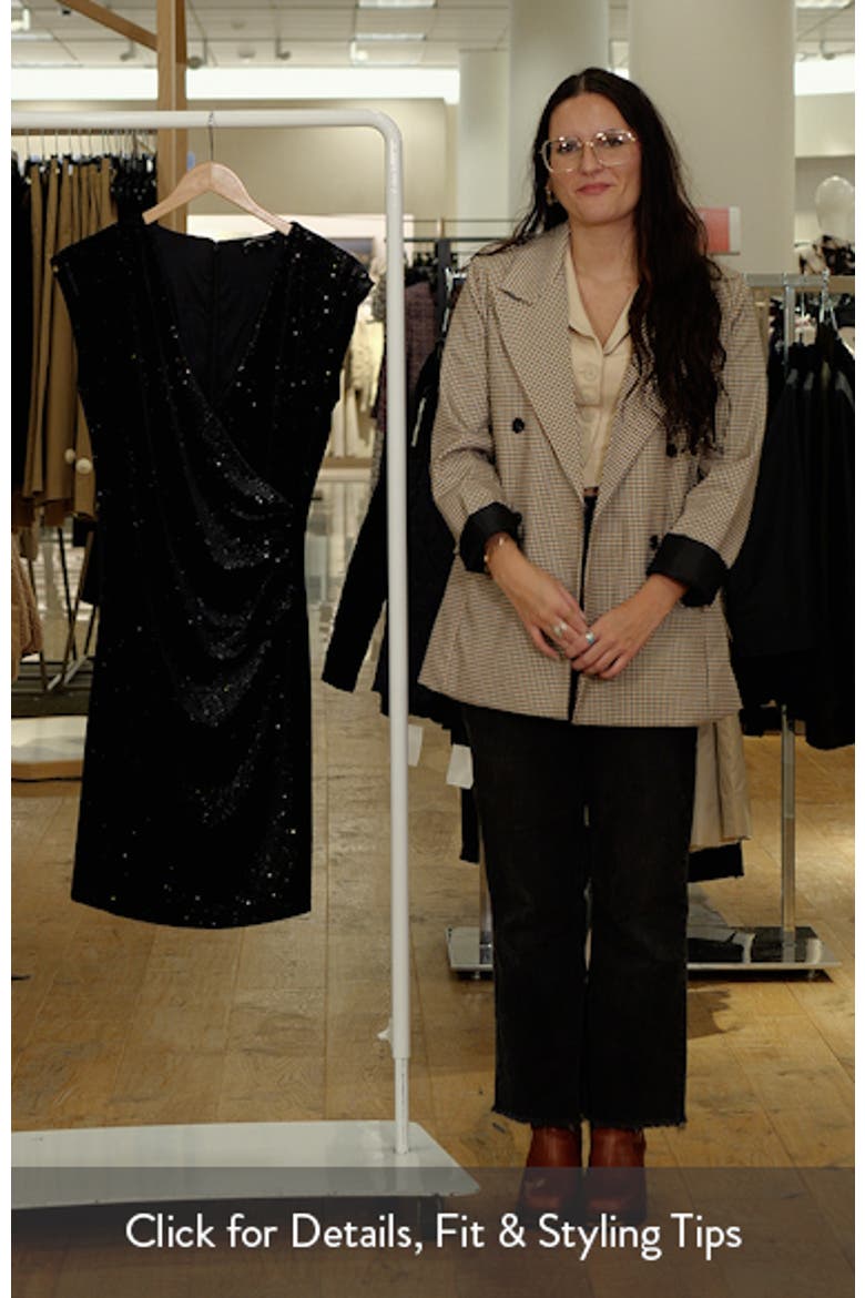 Metallic Chenille Faux Wrap Dress video