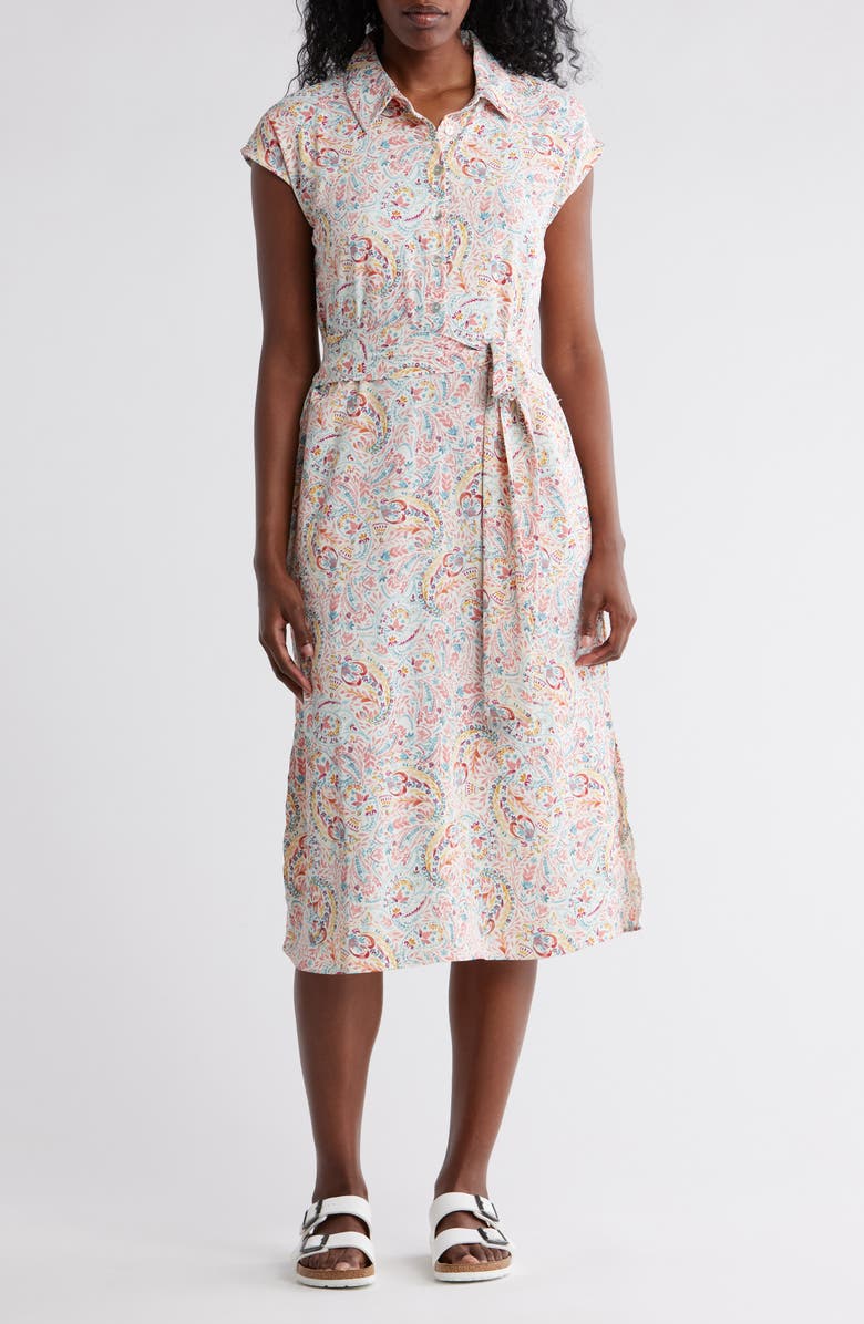 Lucky Brand Button Front Shirtdress, Main, color, 