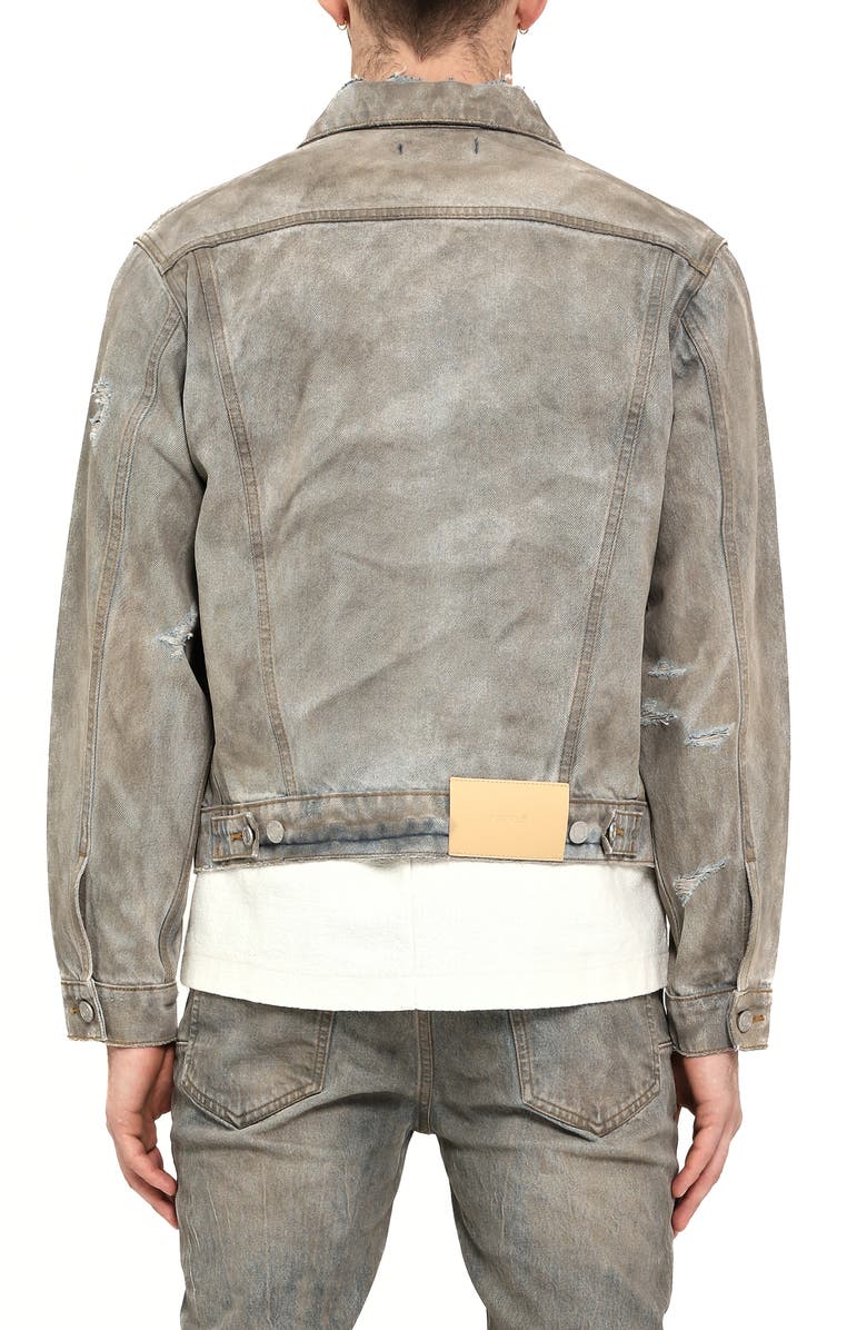 PURPLE BRAND Arcilla Distressed Denim Jacket, Alternate, color, Light Indigo