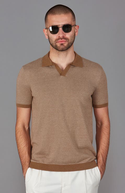 Cotton Fishermans Buttonless Polo Shirt