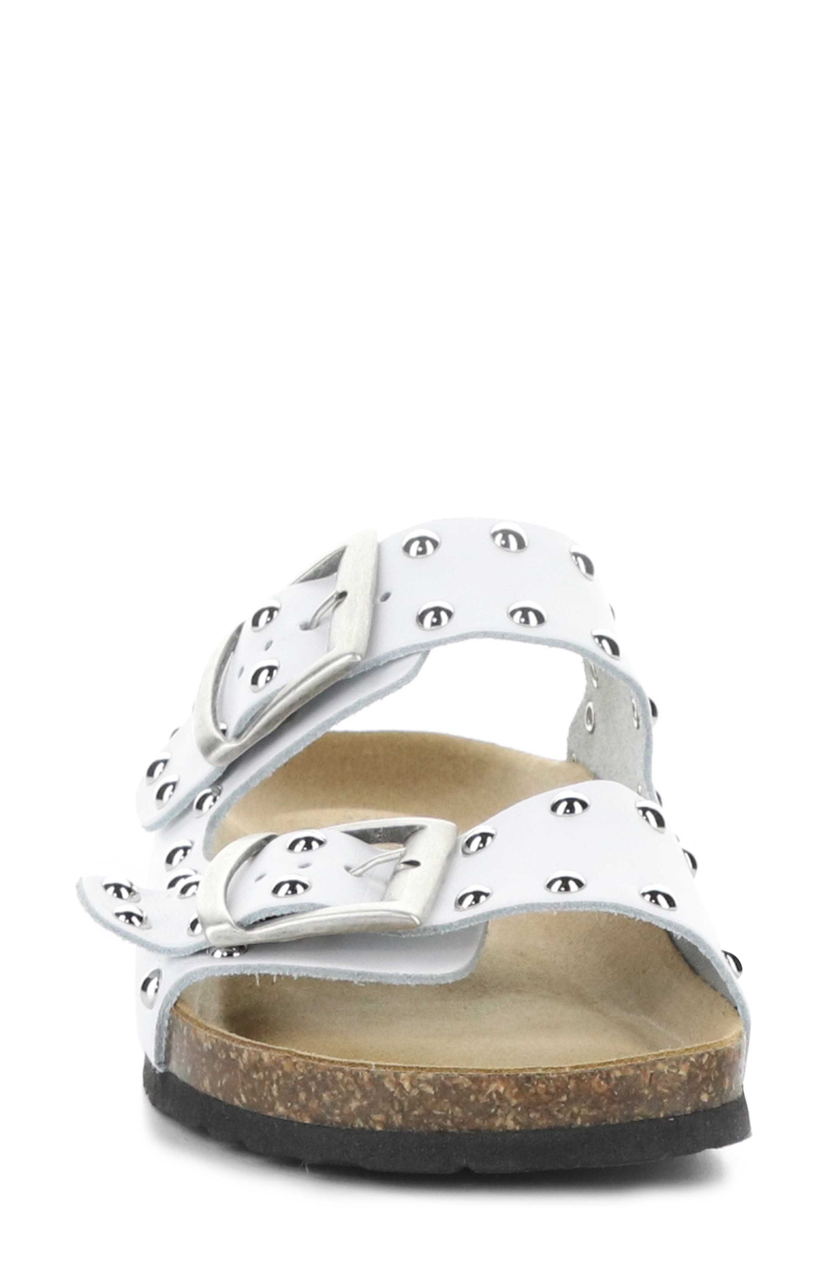 Perrin Studded Slide Sandal, Alternate, color, WHITE