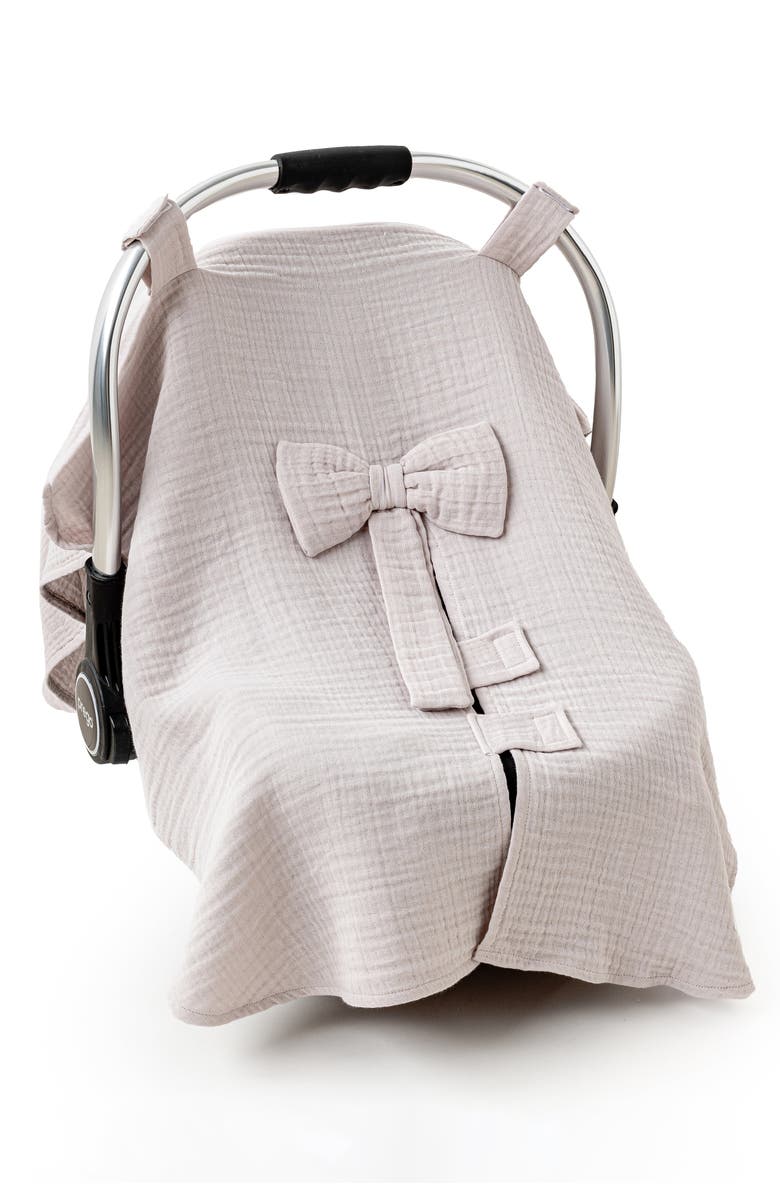 Andy Wawa Muslin Bow Car Seat Cover, Main, color, 