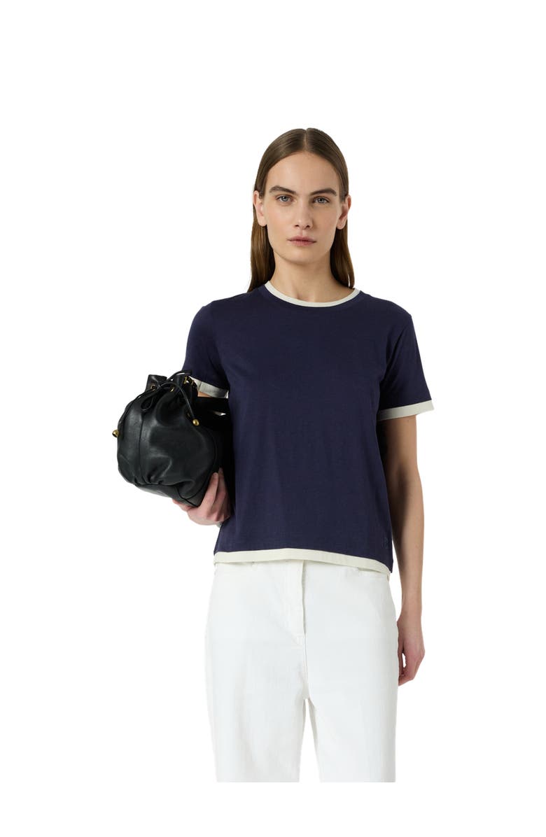 GERARD DAREL Mirabel Contrast Trim T-Shirt, Main, color, Navy Blue