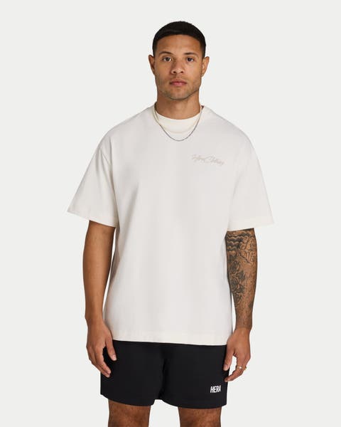 Script Short Sleeve Oversized T-Shirt