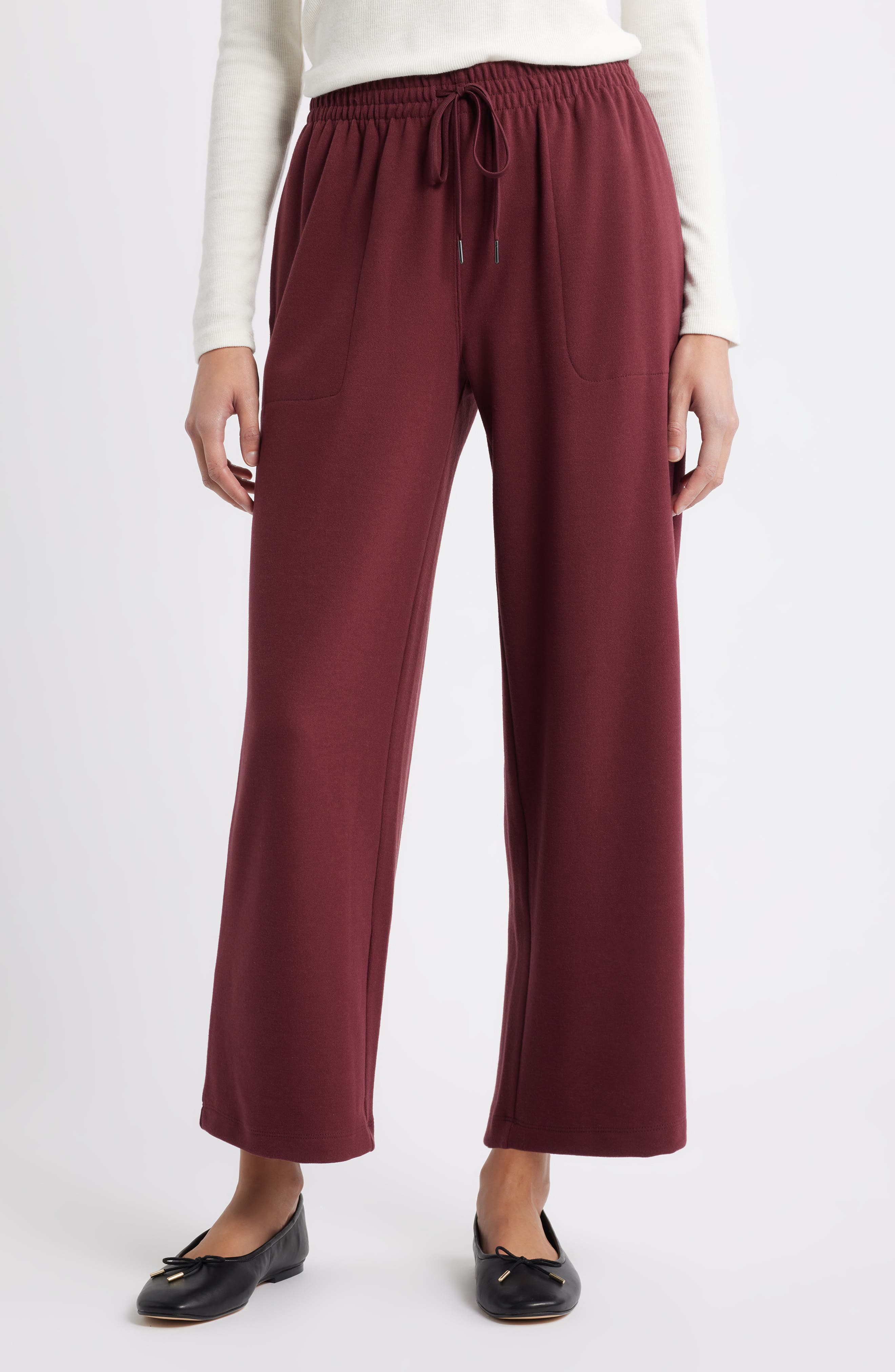 Caslon® Ankle Wide Leg Sweatpants