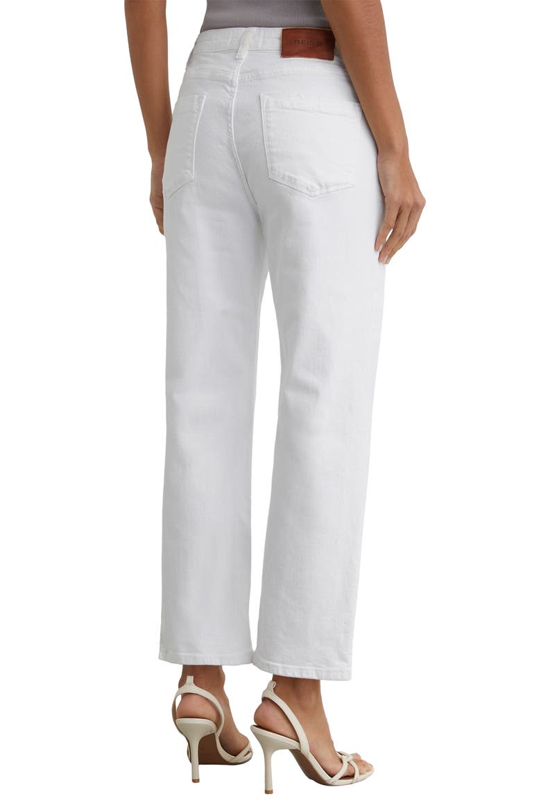 Selin Crop Straight Leg Jeans, Alternate, color, WHITE