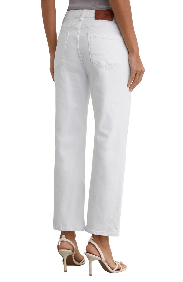 Reiss Selin Crop Straight Leg Jeans, Alternate, color, White