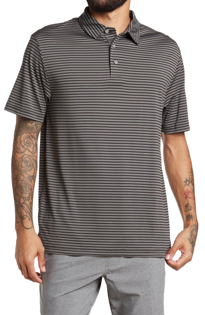 PGA TOUR Stripe Knit Polo, Main, color,
