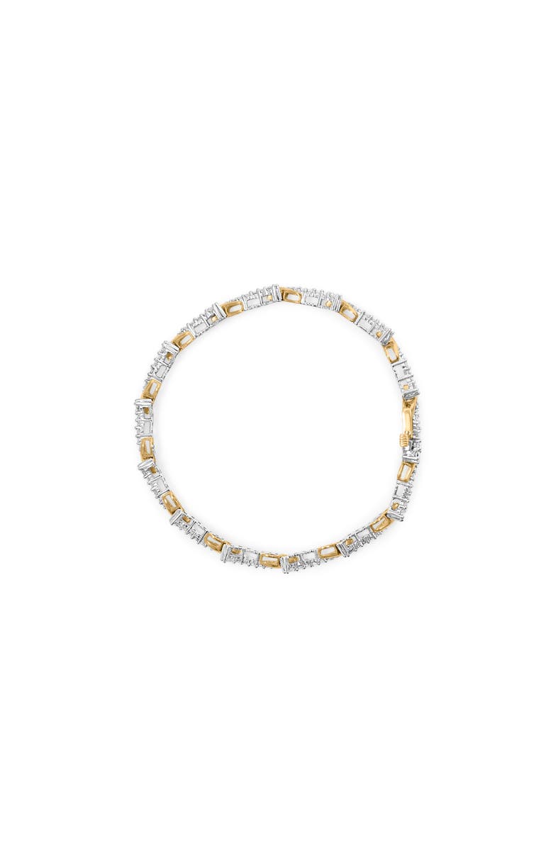Haus of Brilliance 10K Yellow and White Gold 2.00 Cttw Diamond "S" Link Bracelet, Alternate, color, Yellow
