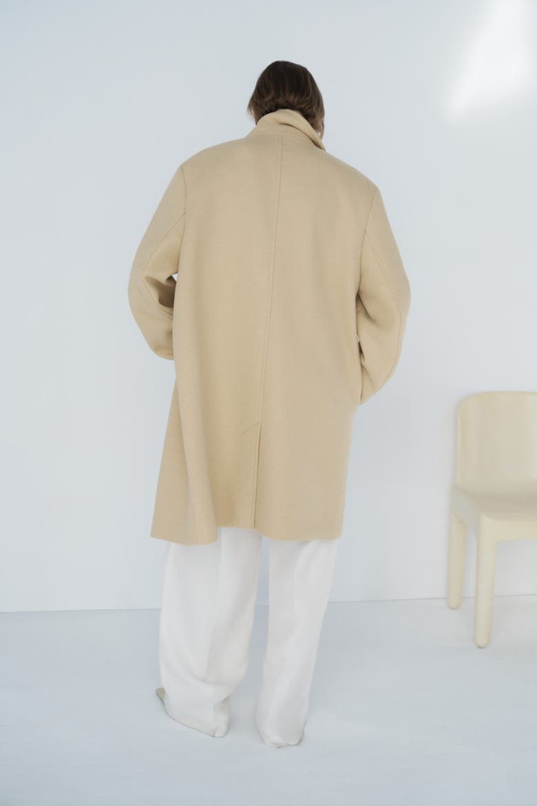 Oversized Wool-blend Coat, Alternate, color, Light yellow