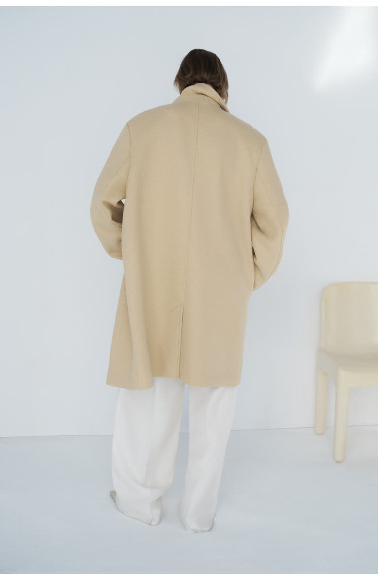 H&M Oversized Wool-blend Coat, Alternate, color, Light Yellow