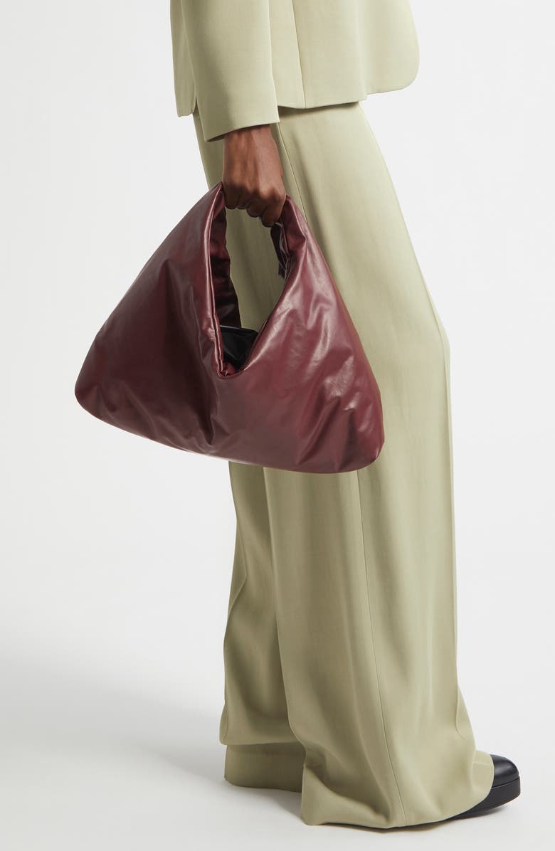 KASSL Anchor Small Oiled Canvas Top Handle Bag, Alternate, color, Oil Bordeaux