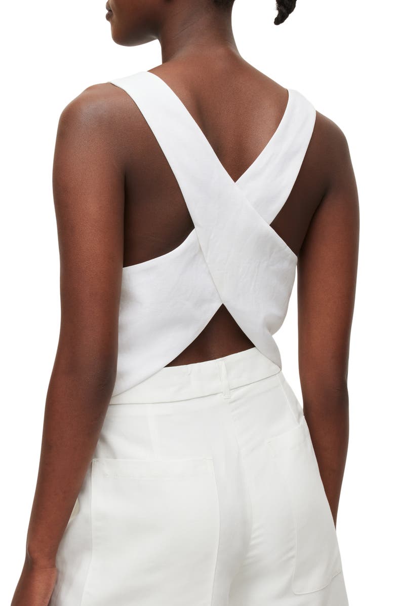 AllSaints Petra Crossback Vest, Alternate, color, Off White