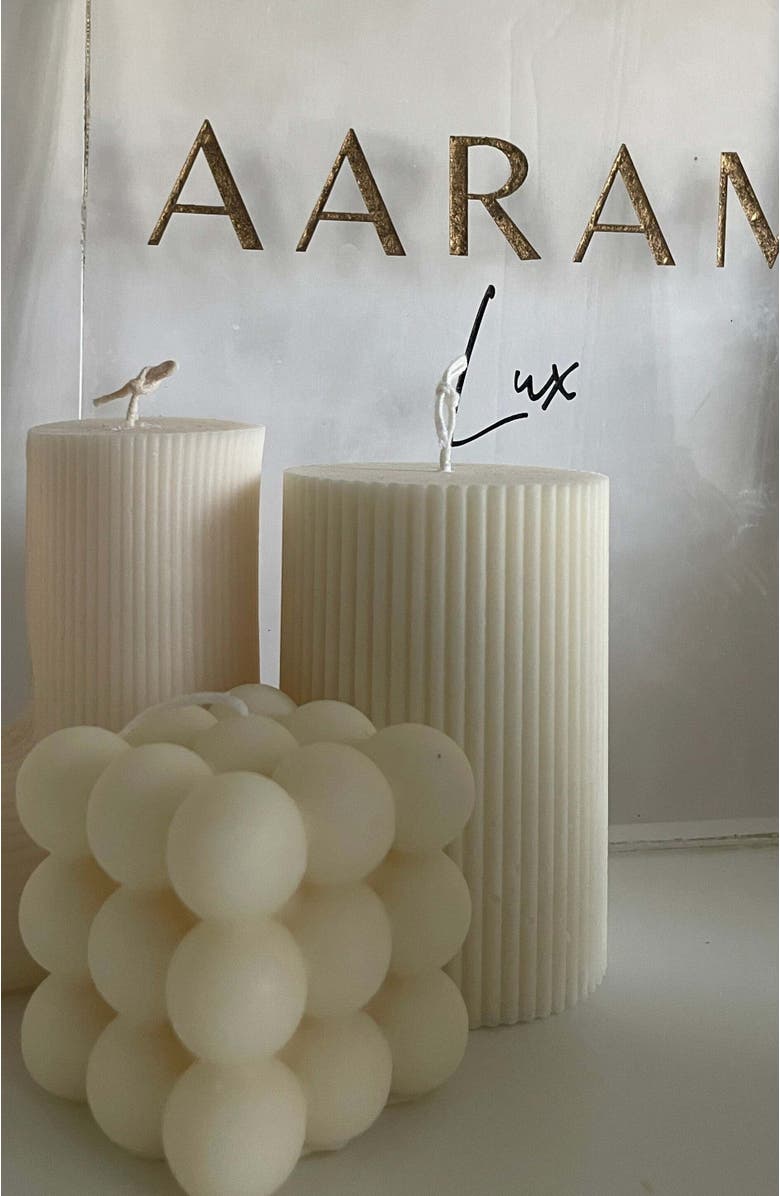 Aaram Luxe The U Ribbed Candle, Alternate, color,