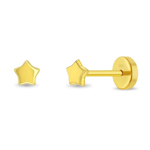 18k Teeny Tiny Star Girl Earrings