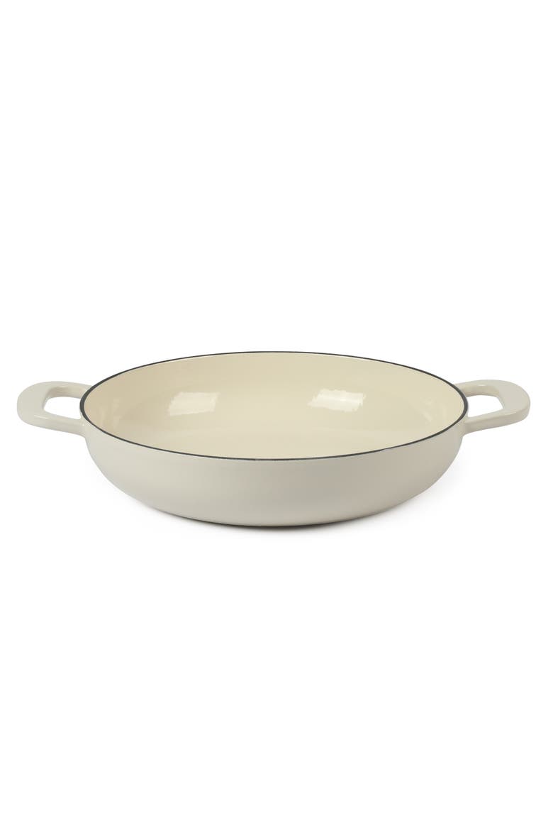 Gatwick 3.5-Quart Enameled Cast Iron Dutch Oven Braiser with Lid, Alternate, color, Linen/Gold