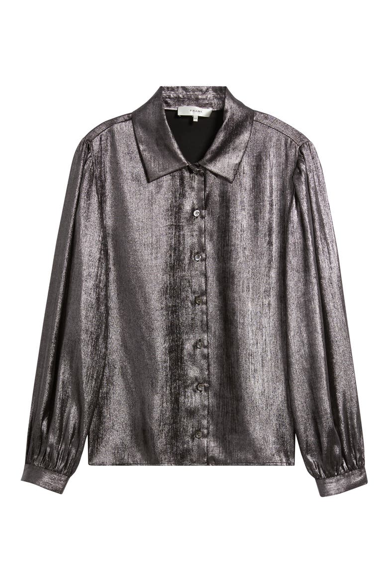 The Shiny Staple Shirt, Alternate, color, GUNMETAL