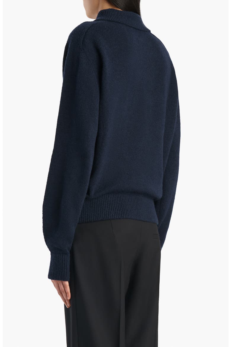Jackson Stretch Wool & Cashmere Polo Sweater, Alternate, color, MIDNIGHT NAVY