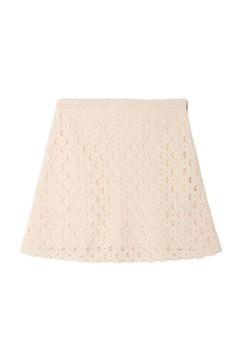 Short beaded crochet skirt, Alternate, color, Ecru