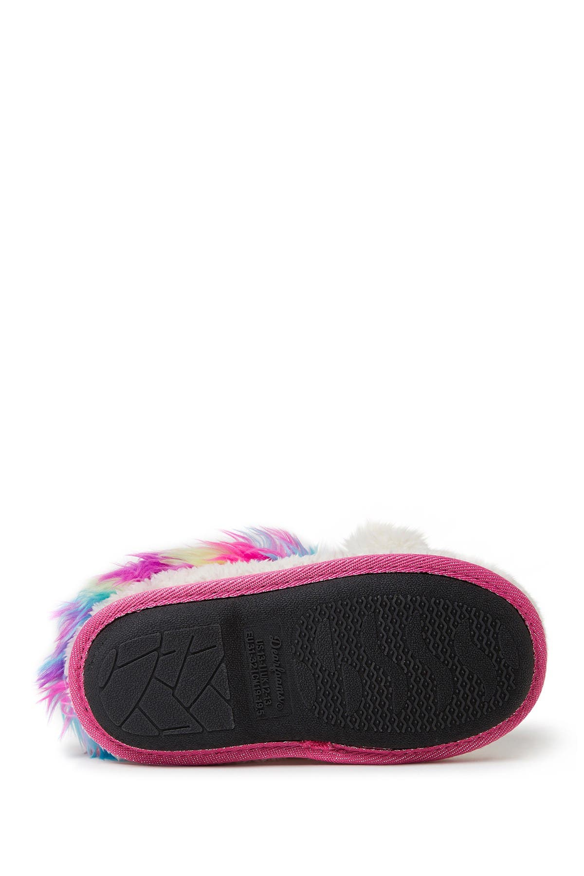 Kids' Peyton Novelty Unicorn Fuzzy Slipper, Alternate, color, PARADISE PINK - 00624