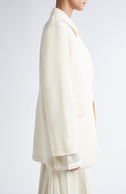 Jil Sander Darted Tailored Jacket In White