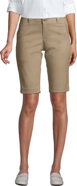 Lands' End School Uniform Young  Stretch Chino Bermuda Shorts