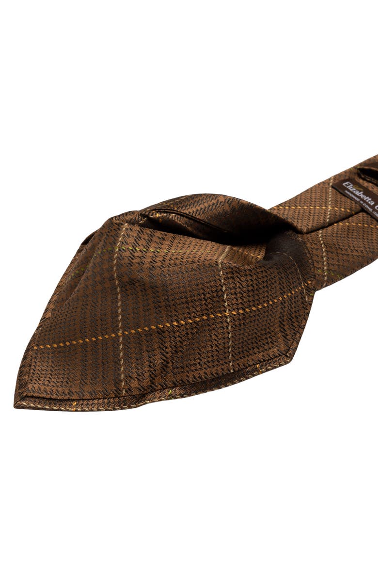 Elizabetta Spoleto - Extra Long Silk Jacquard Tie for Men, Alternate, color, Oak Brown