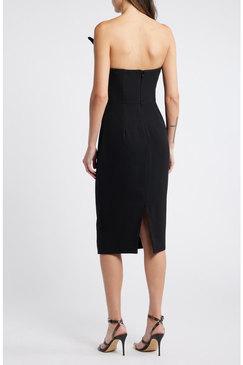 Milan Strapless Sheath Cocktail Dress, Alternate, color, BLACK