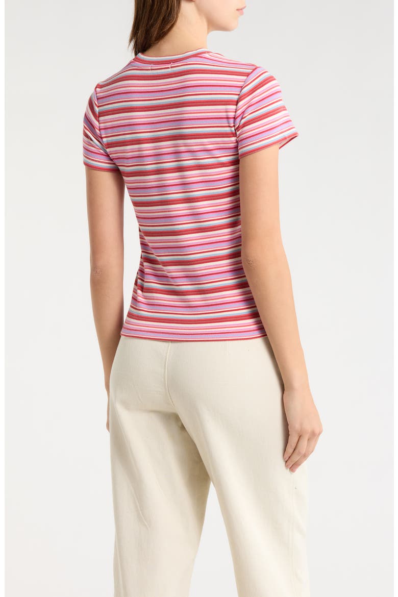 Lexi Stripe Rib T-Shirt, Alternate, color, PINK STRIPE