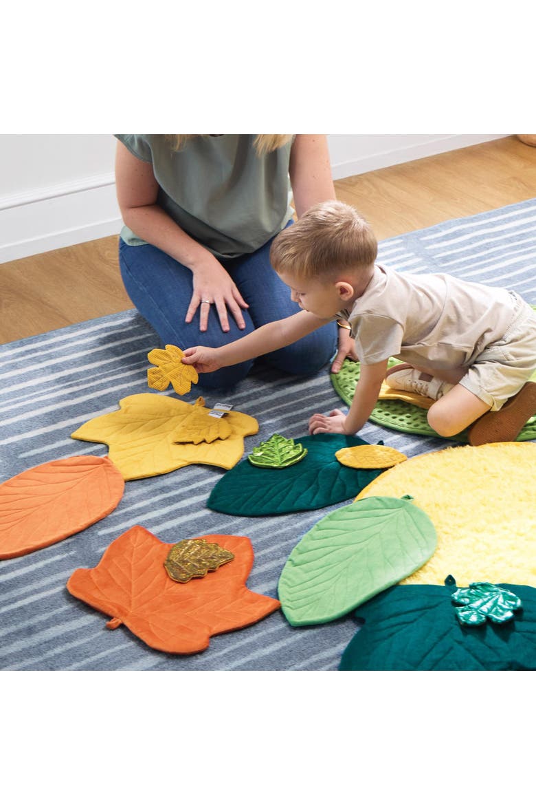 Jumbo Sensory Leaves - Set of 8, Alternate, color, Multicolored