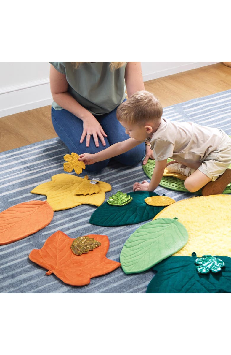 Kaplan Early Learning Company Jumbo Sensory Leaves - Set of 8, Alternate, color, Multicolored