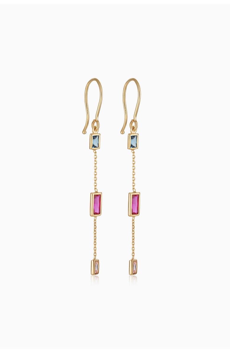 Oradina 14K Yellow Gold Fresco Station Earrings, Alternate, color, 