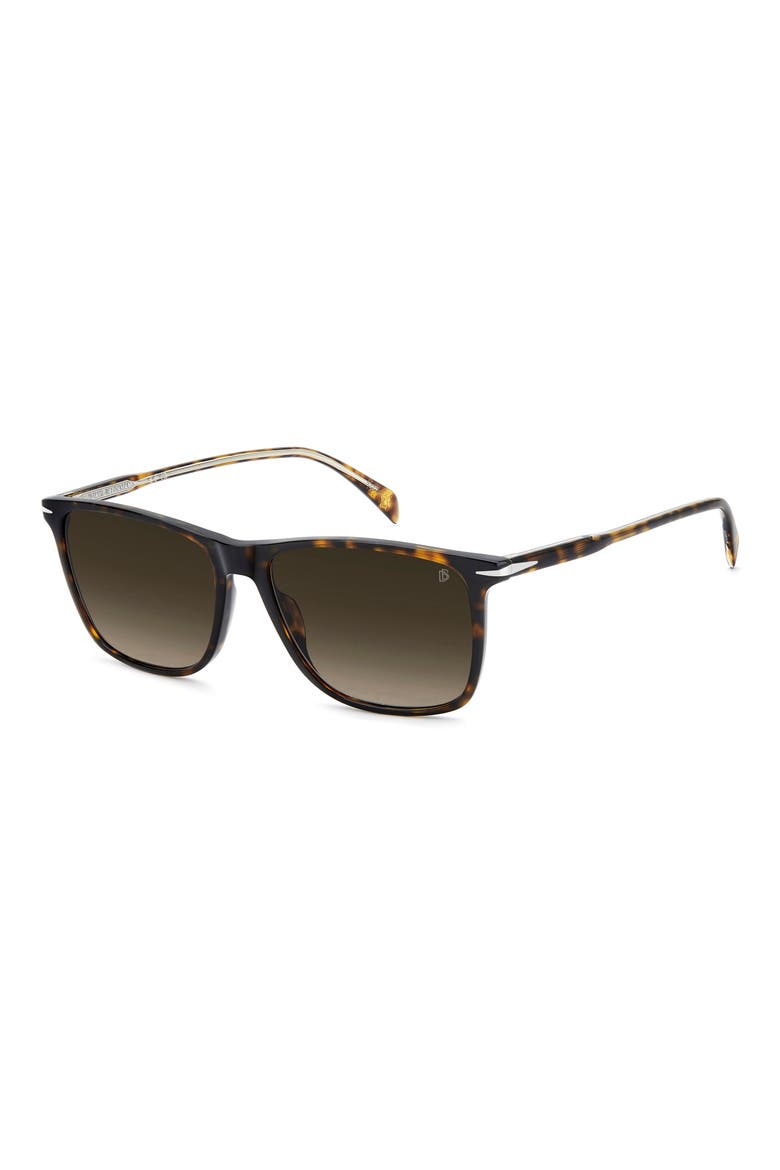 1219/S/US 57mm Gradient Rectangular Sunglasses, Alternate, color, HAVANA/ BROWN SF