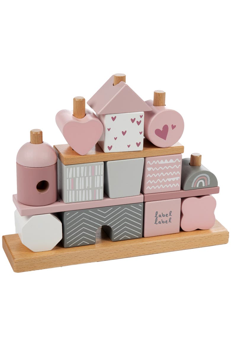 Stacking Blocks House Pink, Wooden & Colored Blocks, 18M+ | Nordstrom