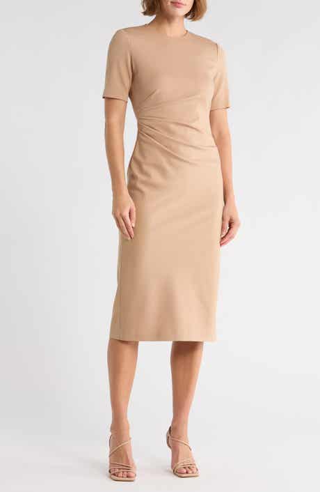 Theory Ruched Side Short Sleeve Dress