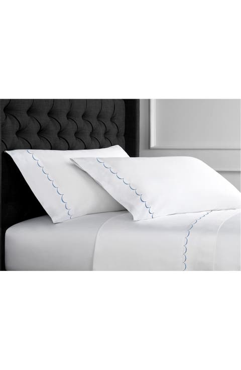 600 Thread Count Scallop Trim 3-Piece Duvet Set