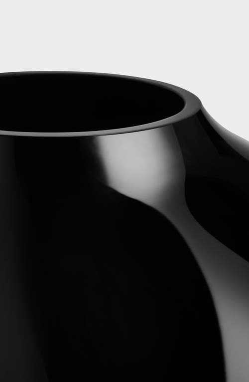 Orrefors Ebon Black Vase, Large In Black