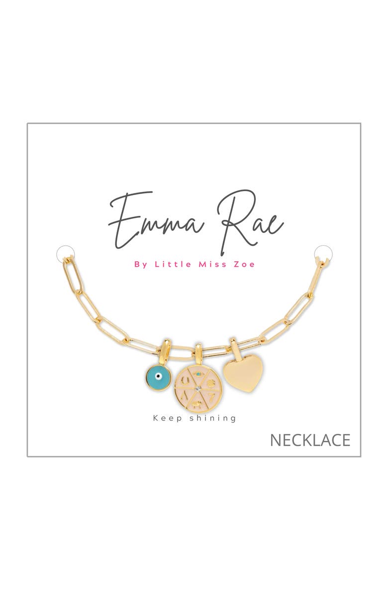 Emma Rae Lucky Multi Charm Necklace, Main, color, 