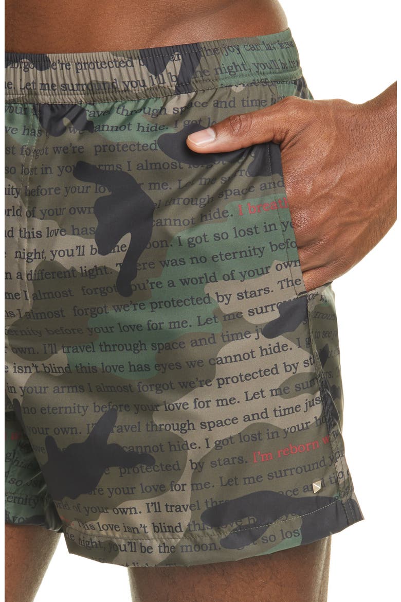 Layered Camo Print Swim Trucks, Alternate, color, ARMY GREEN MULTI