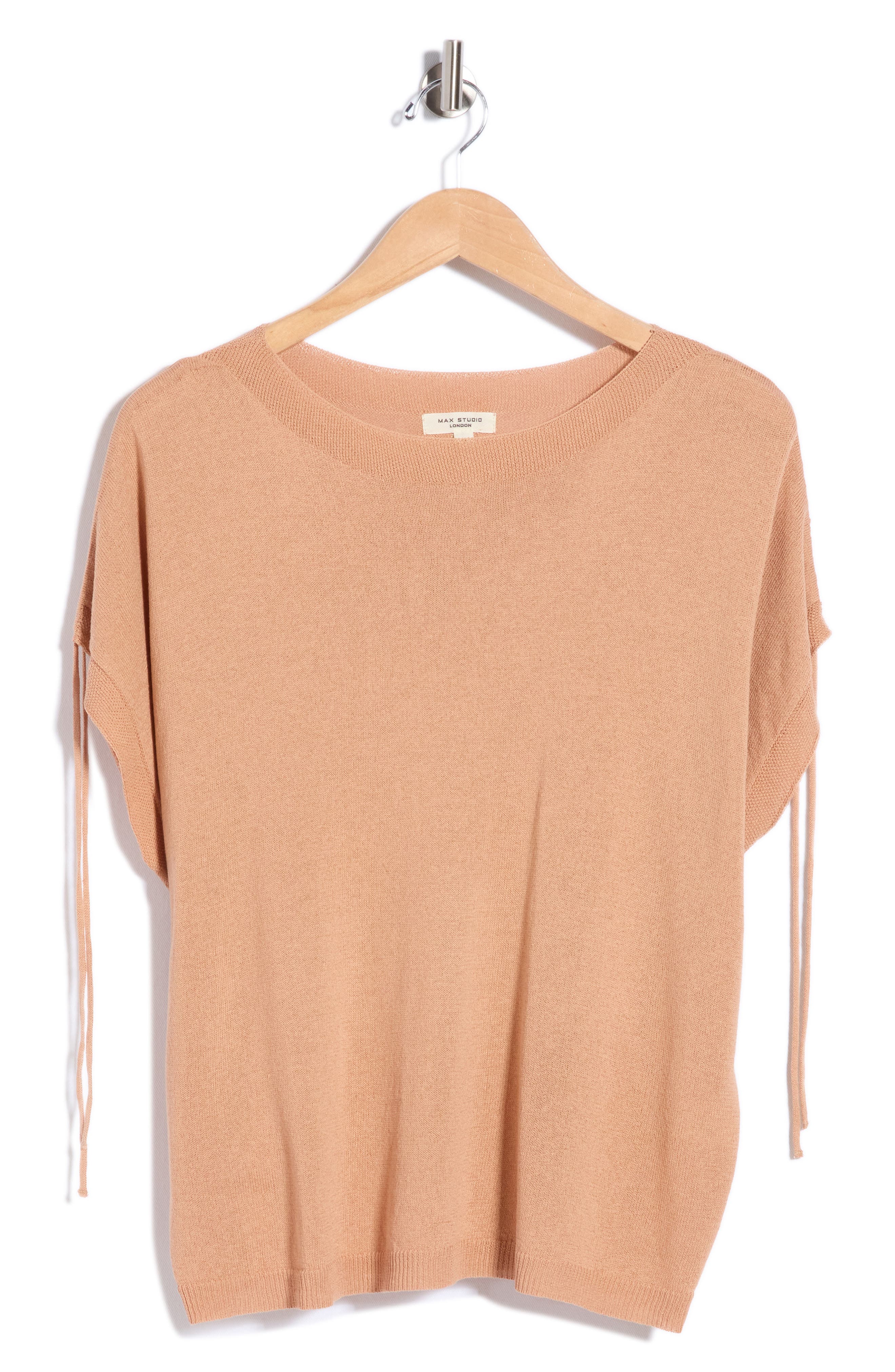 Ruched Tie Sleeve Sweater