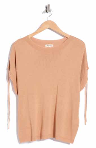 Ruched Tie Sleeve Sweater