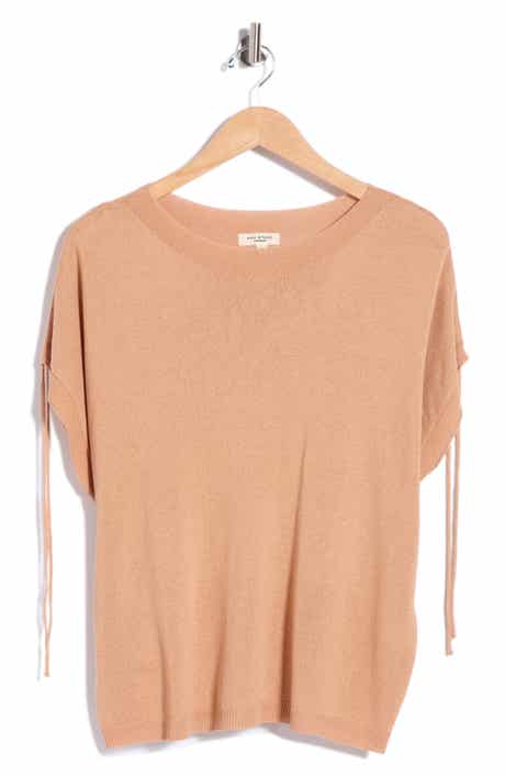 Ruched Tie Sleeve Sweater