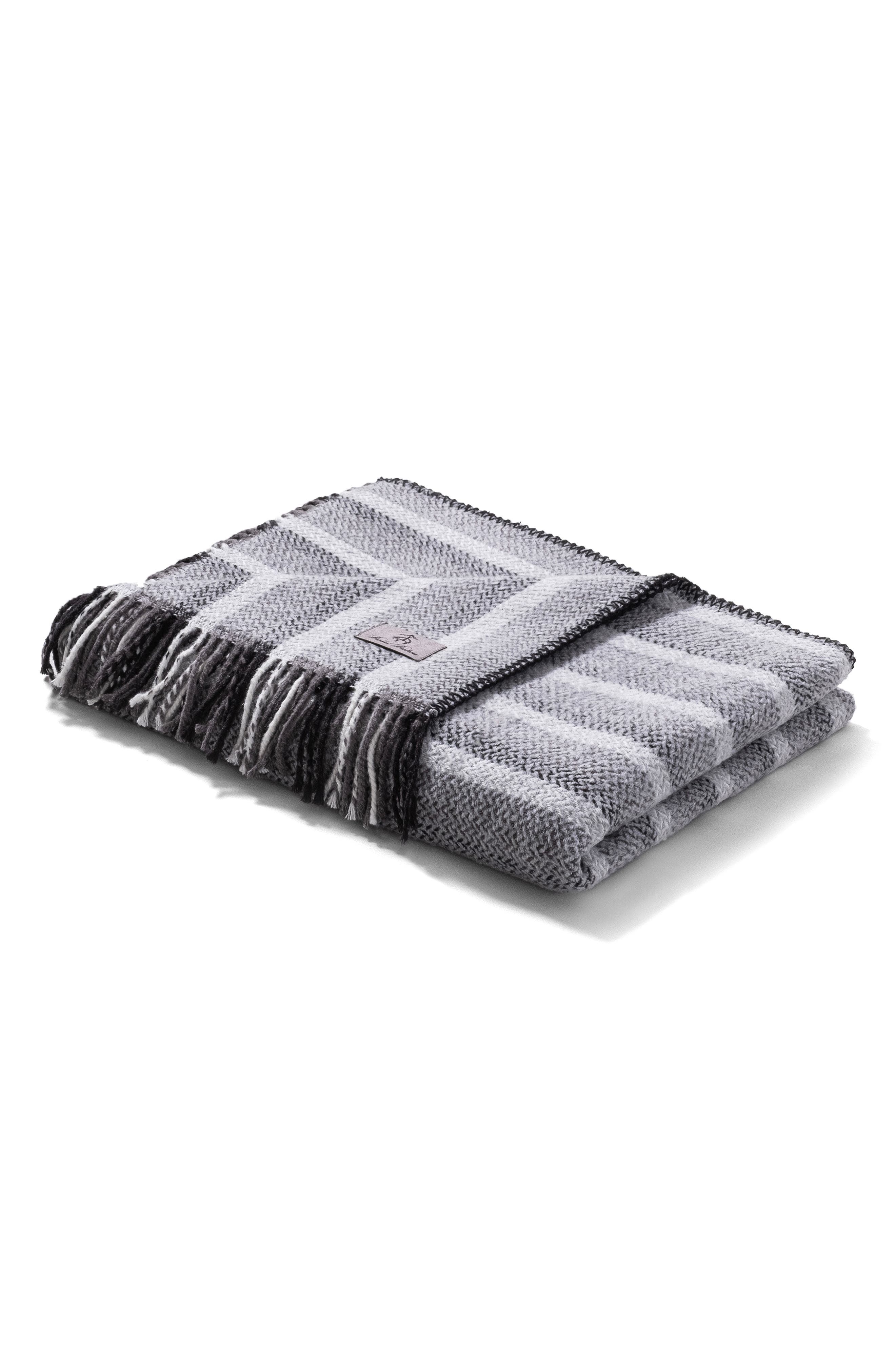 Herringbone Fringe Throw Blanket