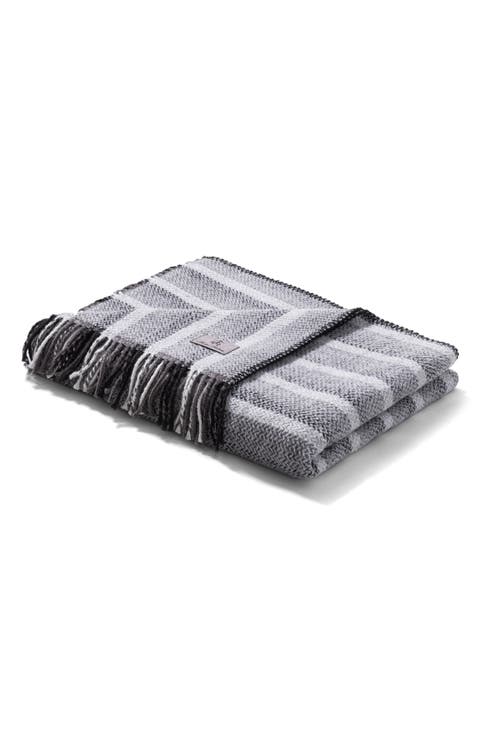 Herringbone Fringe Throw Blanket