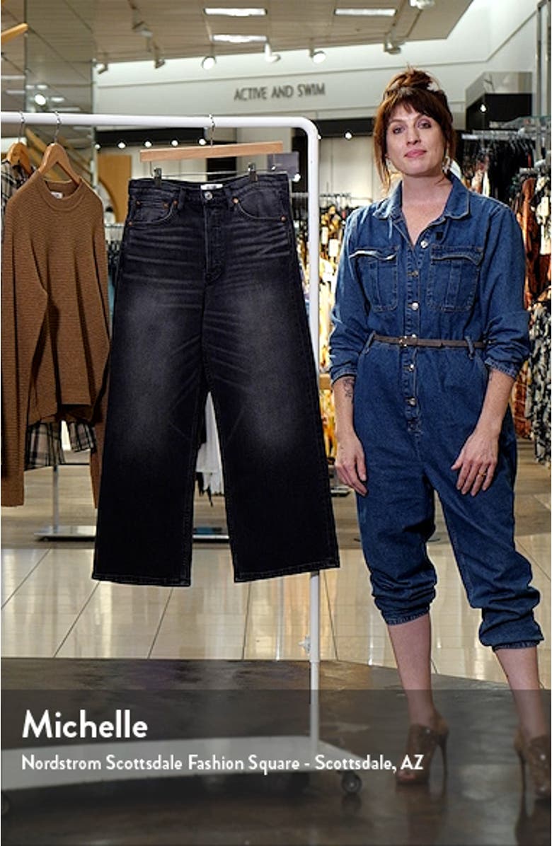 High Waist Crop Wide Leg Jeans, sales video thumbnail