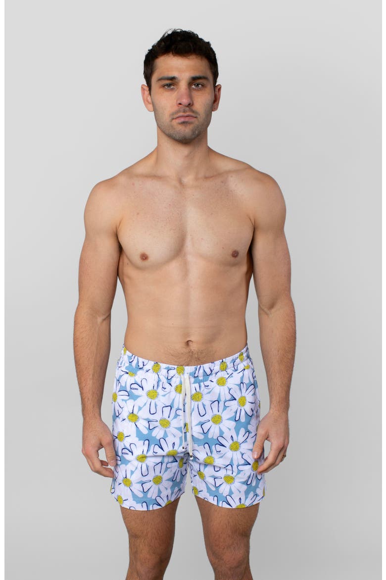 Summer Daisies Swim Trunk, Alternate, color, Summer Daisies